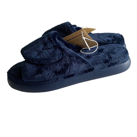 Dena Lives Ultra Soft Memory Foam Slippers Indoor Outdoors Blue Large NEW NWT - Picture 2 of 12